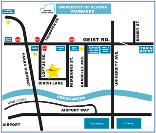 map to Abbey Archway Inn